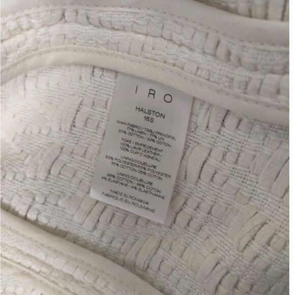 IRO HALSTON Ecru Textured Woven Jacket Size 36 - Picture 8 of 8